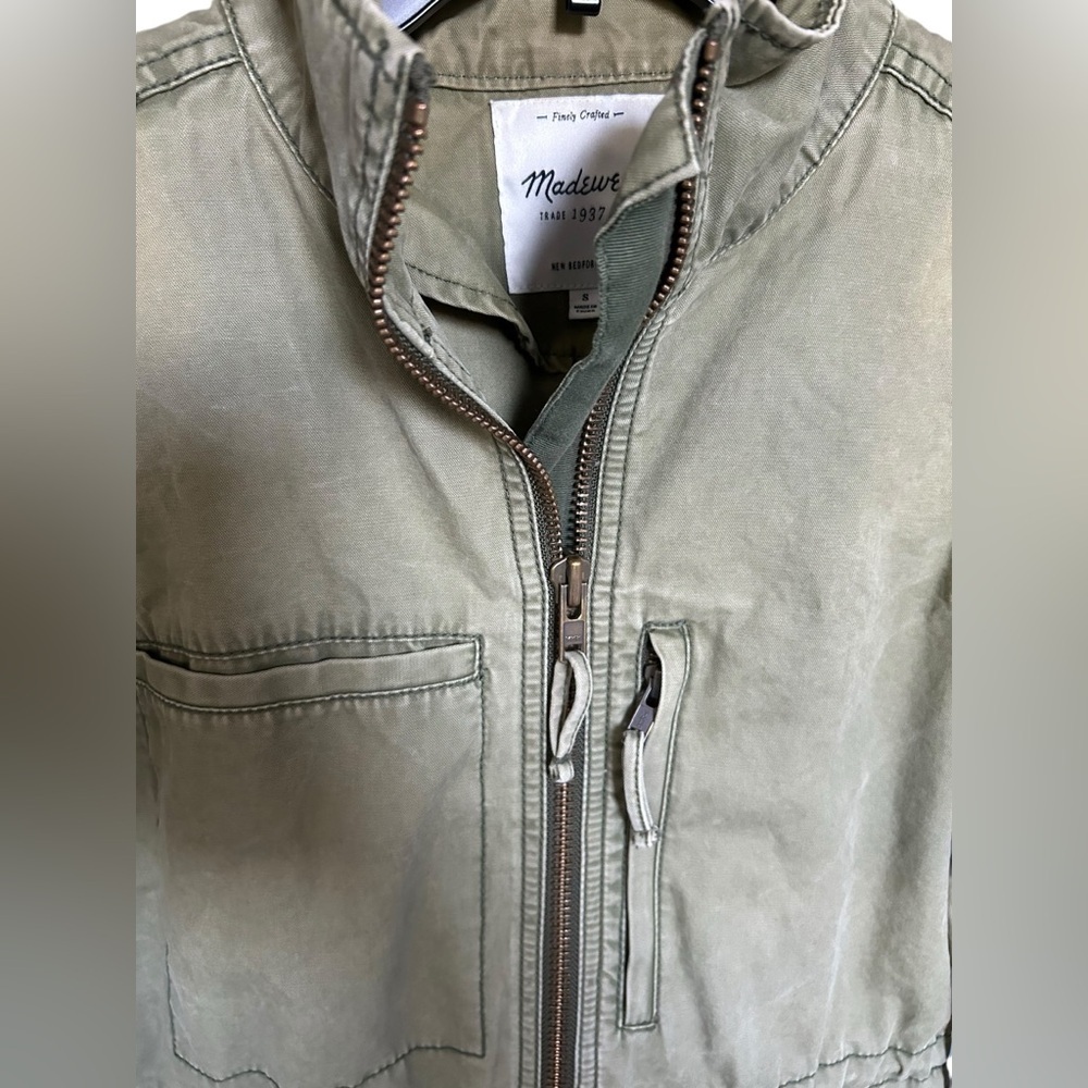 Madewell Women’s Small Military Cargo Utility Jacket Full Zip - Picture 5 of 14